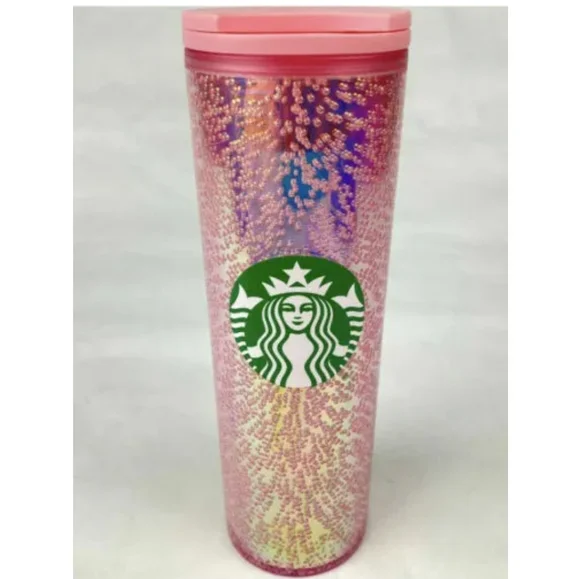 New Starbucks Holiday 2020 16oz Pink Multi Bubble Hot Tumbler Cup Christmas  New